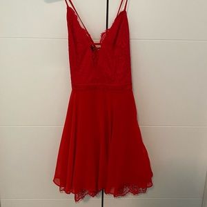 Red Sexy Lingerie Mini Dress